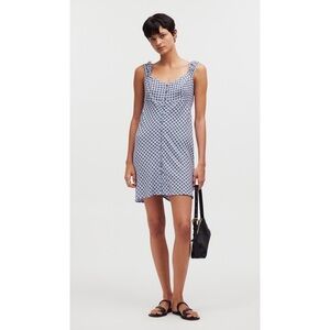 Madewell Cap Sleeve Washed Lavender Mini Patterned Dress